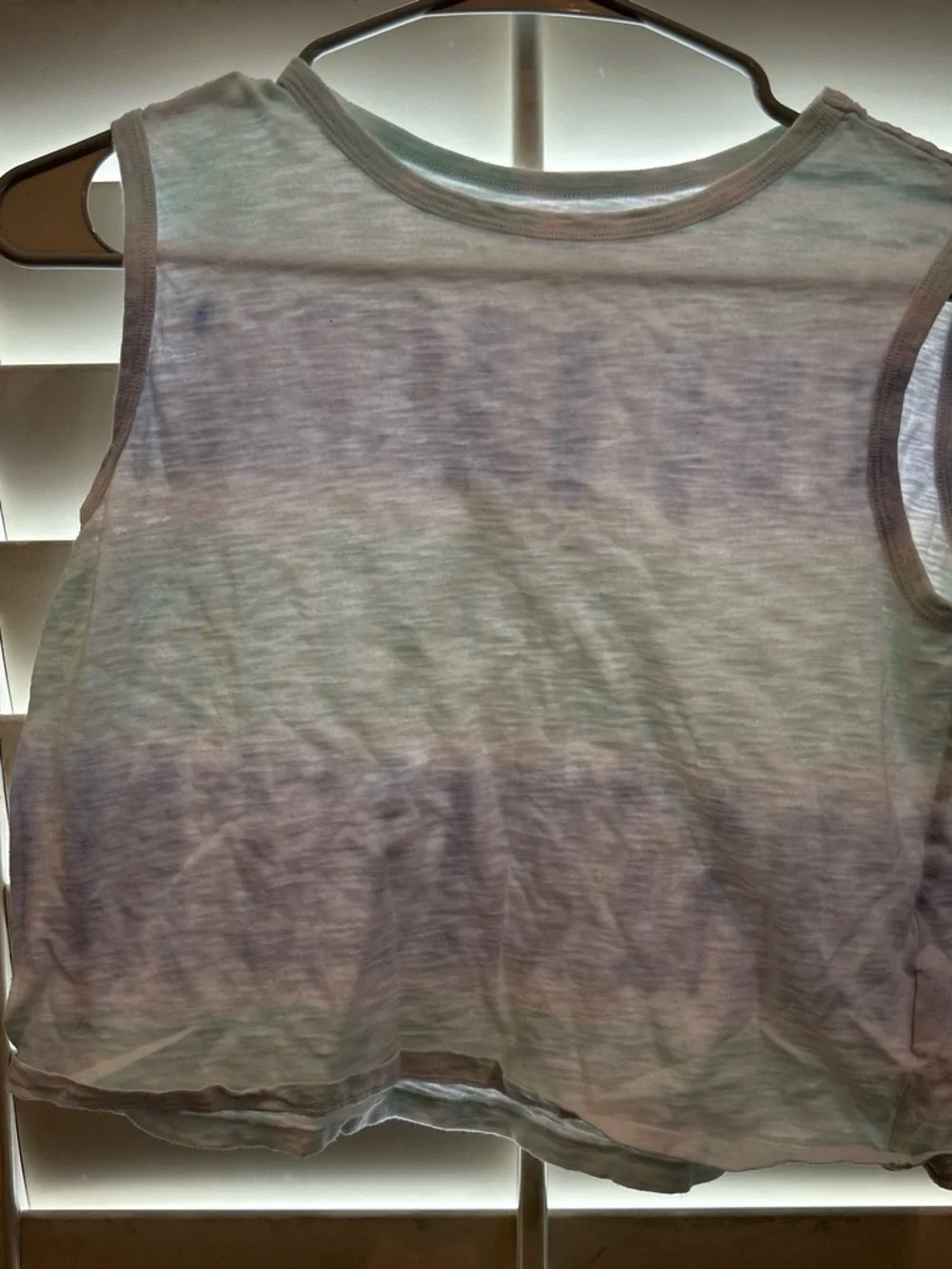 GAP Pastel Tie-Dye Sleeveless Crop Tank - Light Blue, Lavender, Mint